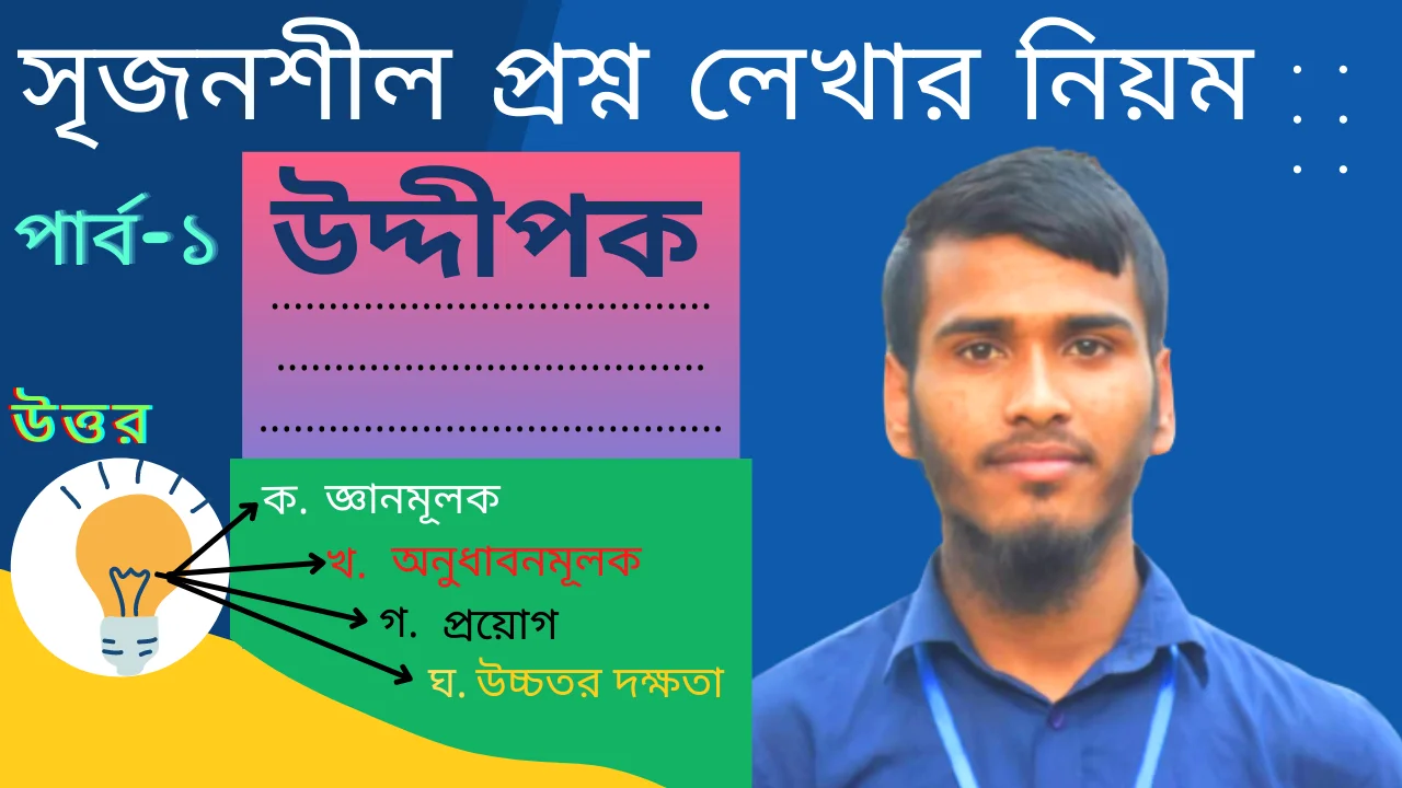 সৃজনশীল প্রশ্ন উত্তর লেখার নিয়ম